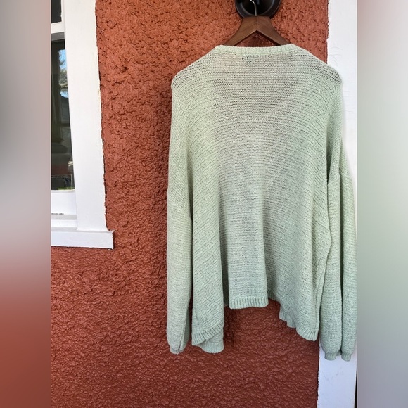 Women's Long Sleeve Open Front Lightweight Cardigan Wild Fable Green Size Medium - Picture 4 of 5